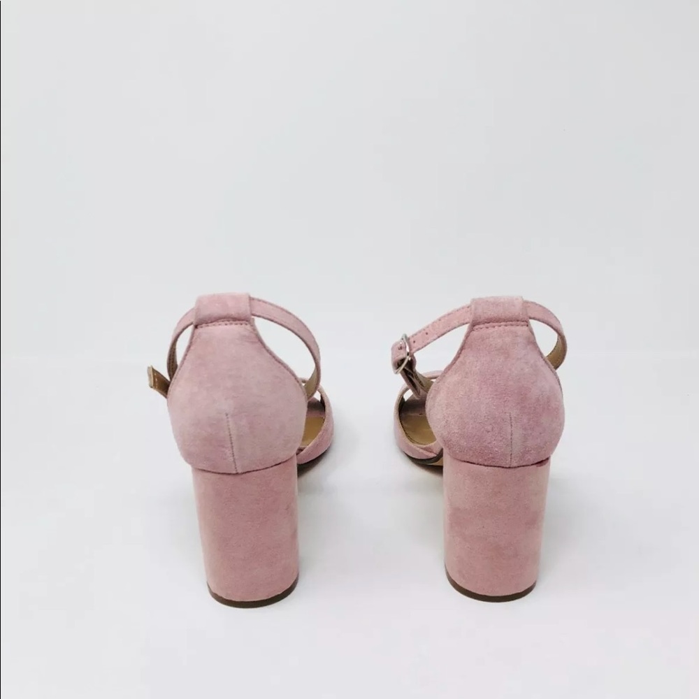 New Steve Madden Leather Suede Stacked Heel Sandal - Picture 5 of 8